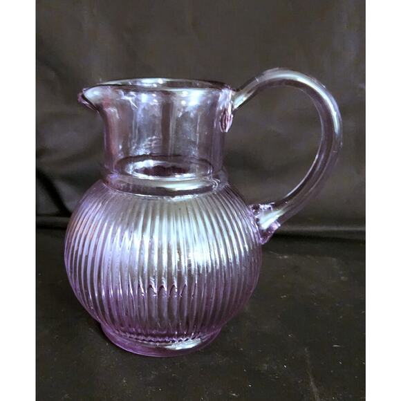 Teleflora Other - TELEFLORA GIFTS Lavender 6 1/4" Pitcher/Vase Ribbed-"C" Handle